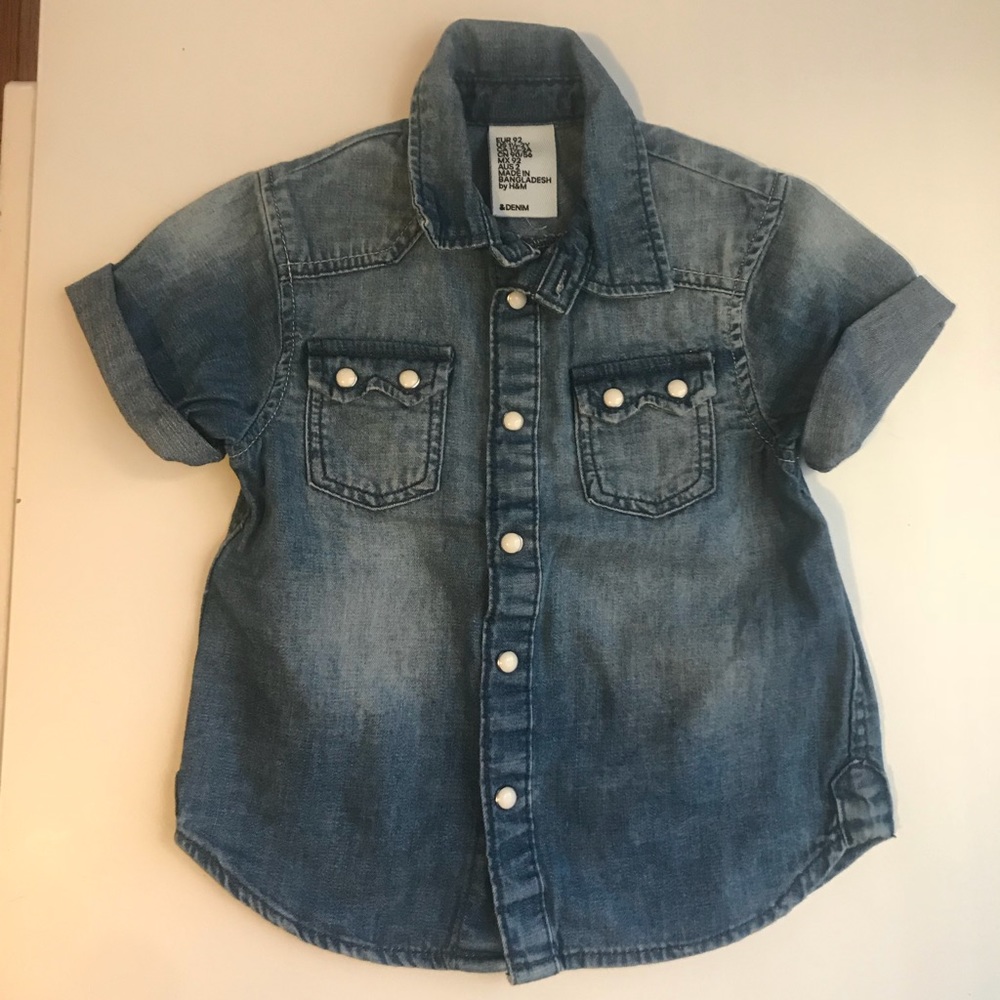 Blue jean H&M Button Down Shirt